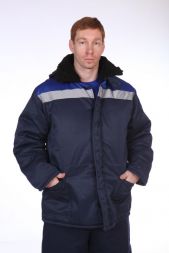 Куртка зимняя Бригадир с СОП синтепон (тк.смесовая) мех.ворот + капюшон